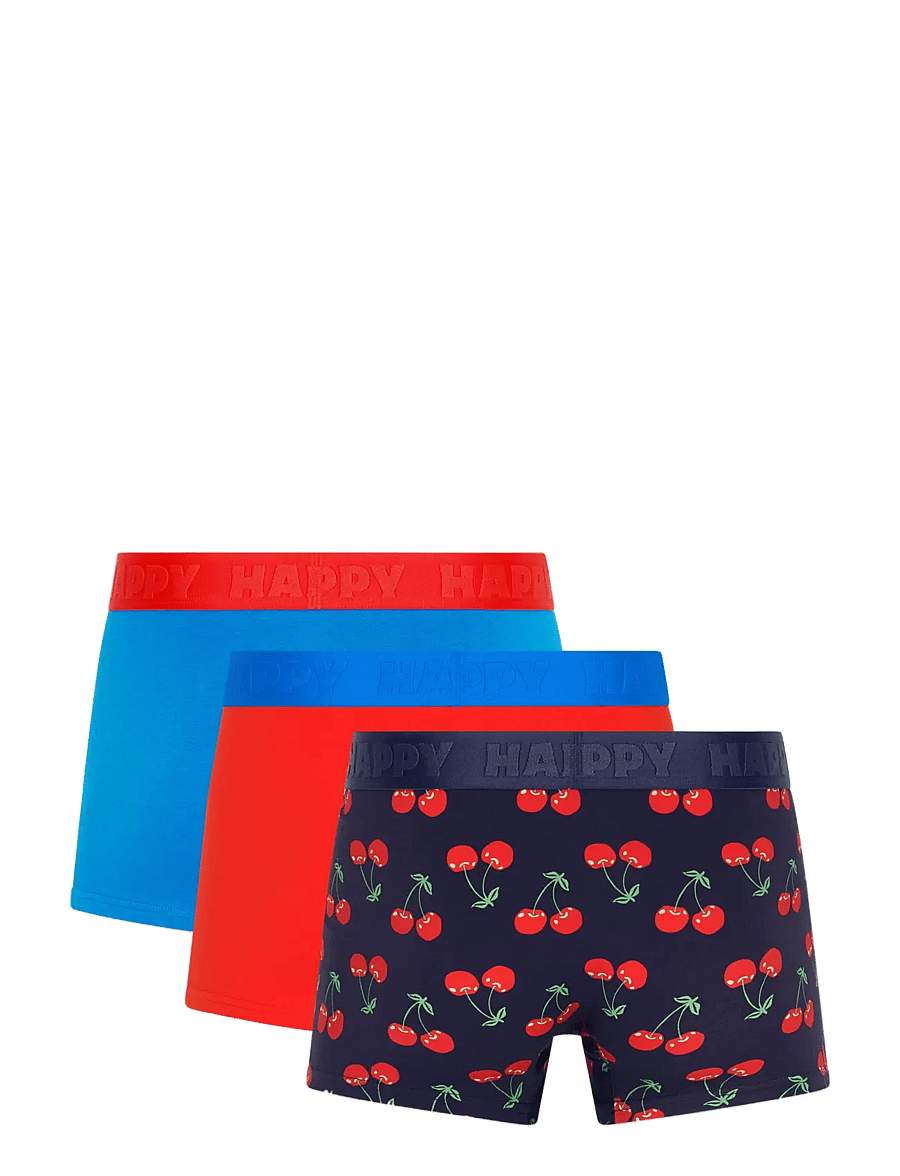 Happy Socks - 3-Pack Cherry Short Boxers - multipakk aluspüksid - navy - 1
