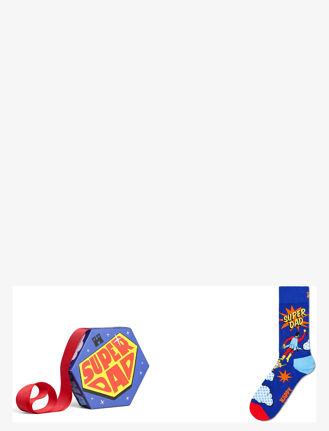 Happy Socks - 1-Pack Flying Super Dad Sock Gift Set - klassikalised sokid - blue - 1