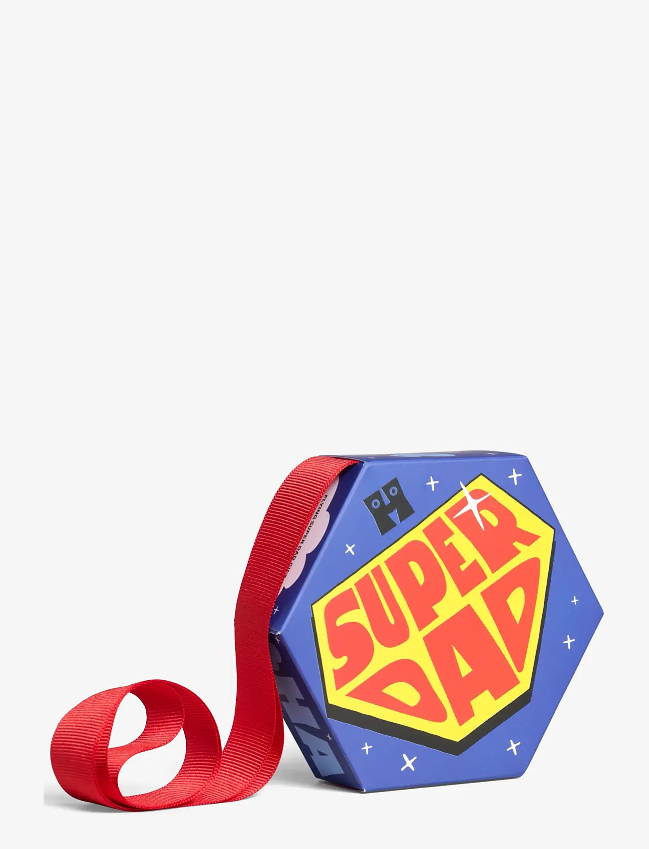 Happy Socks - 1-Pack Flying Super Dad Sock Gift Set - klassikalised sokid - blue - 2