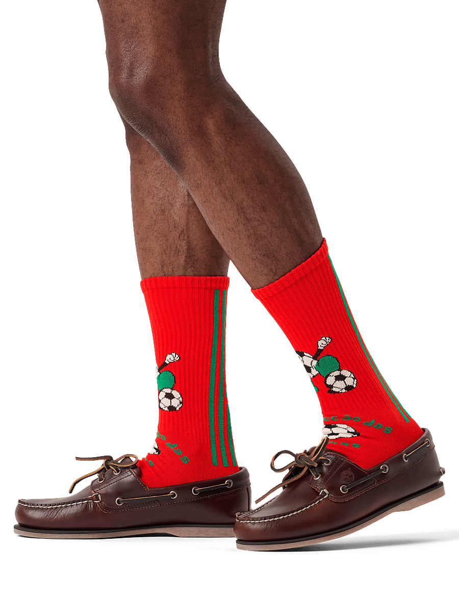 Happy Socks - World Cup Portugal Sneaker Sock - skarpetki - red - 0