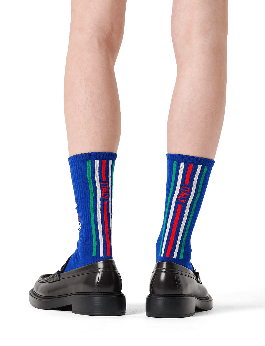 Happy Socks - World Cup Italy Sneaker Sock - crew-socken - blue - 3