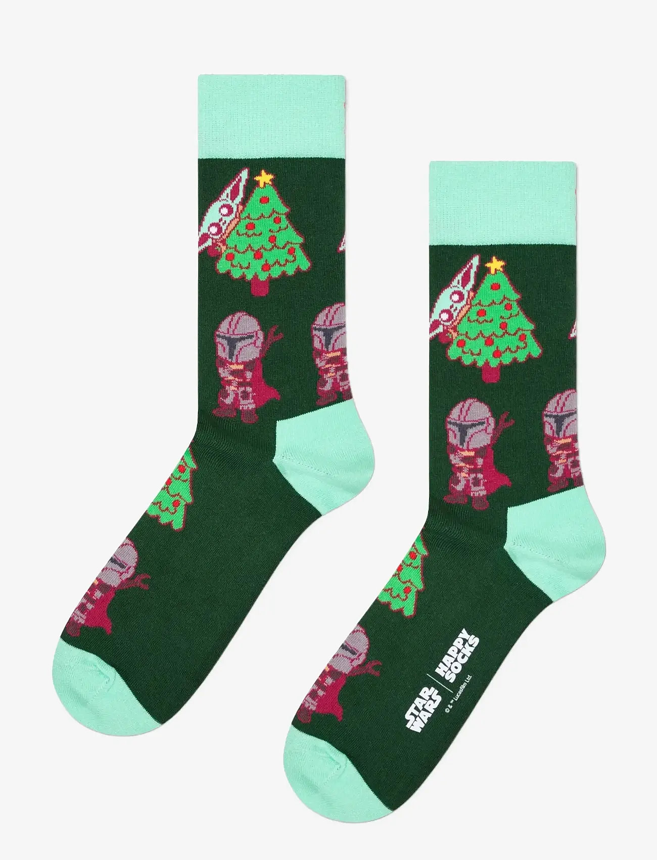 Happy Socks - STAR WARS™ Mandalorian Holidays Sock - crew-socken - dark green - 0