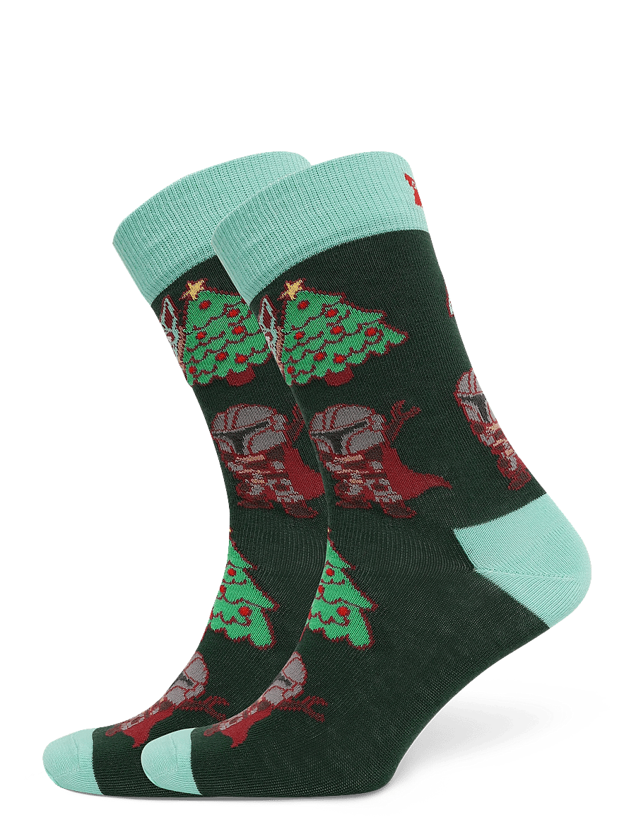 Happy Socks - STAR WARS™ Mandalorian Holidays Sock - crew socks - dark green - 0