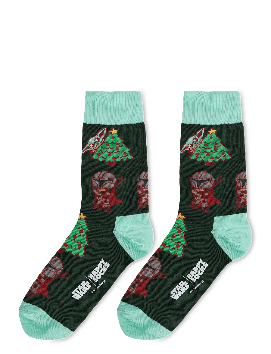 Happy Socks - STAR WARS™ Mandalorian Holidays Sock - crew socks - dark green - 1