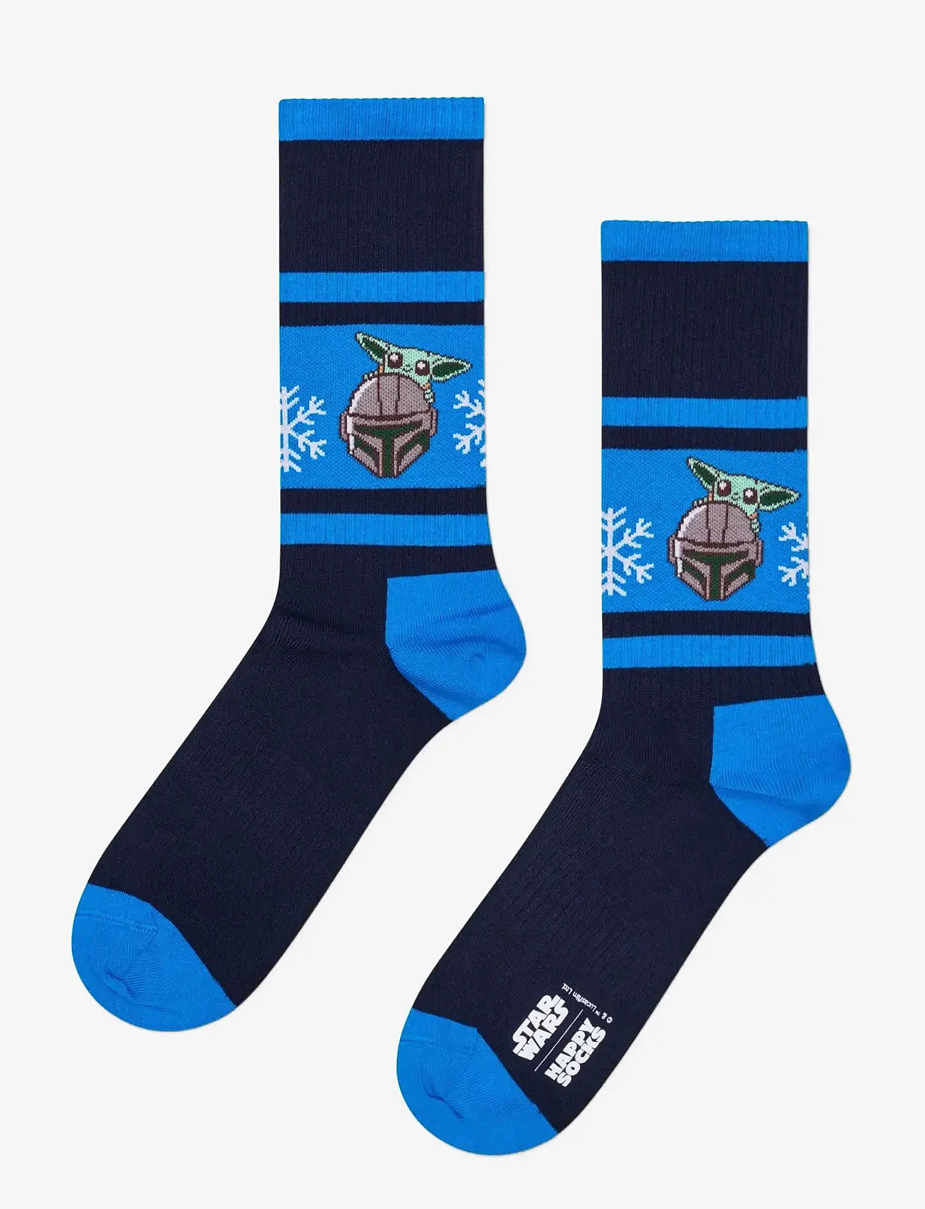 Happy Socks - STAR WARS™ Mandalorian Snowflake Sneaker Sock - crew-socken - navy - 0