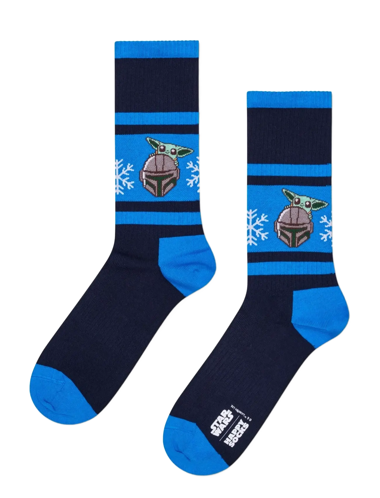 Happy Socks STAR WARS™ Mandalorian Snowflake Sneaker Sock - Strømper - NAVY / blue