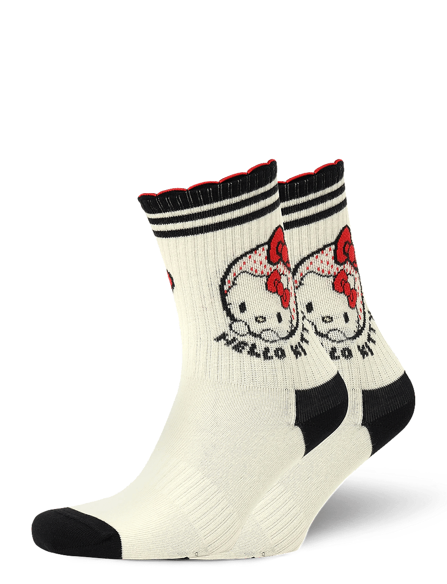 Happy Socks - Hello Kitty Ribbon Short Crew Sneaker Sock - normale socken - white - 1