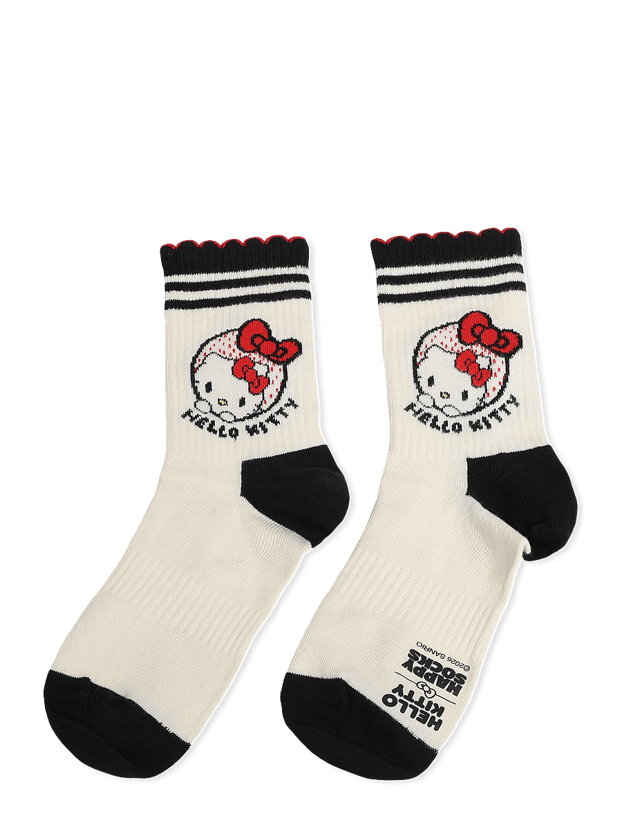 Happy Socks - Hello Kitty Ribbon Short Crew Sneaker Sock - normale socken - white - 2