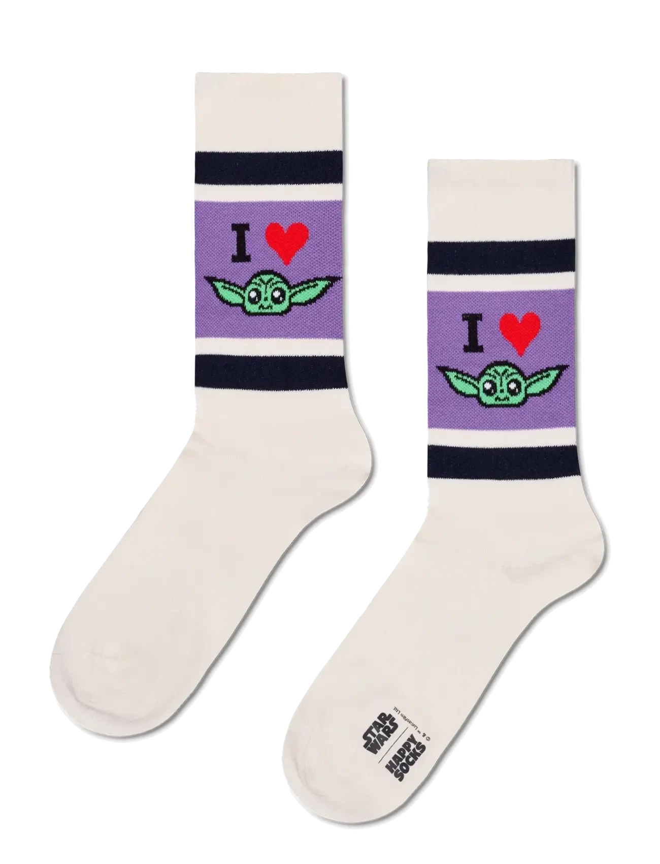 Happy Socks STAR WARS™ I Heart Grogu Sneaker Sock - Unterwäsche - WHITE / cream