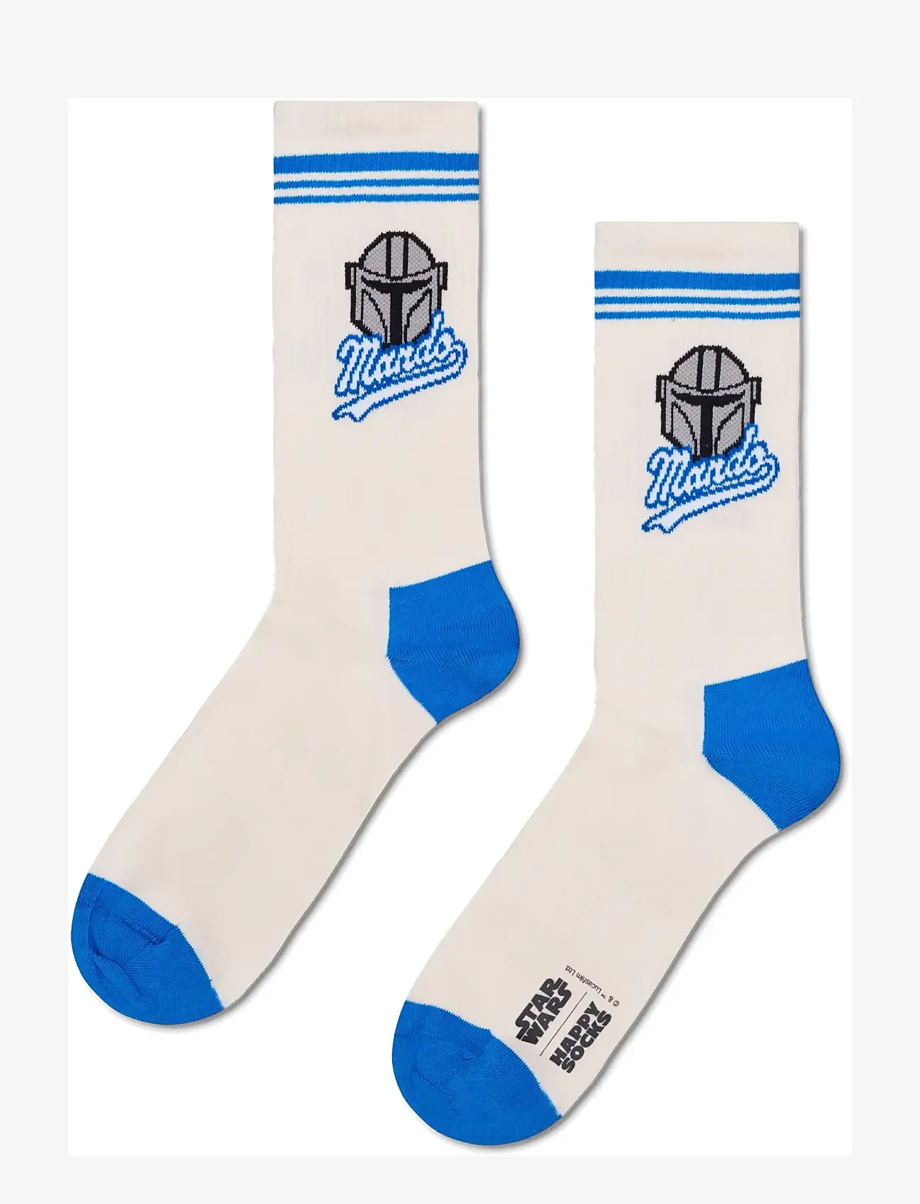 Happy Socks - STAR WARS™ Mando Sneaker Sock - crew socks - white - 0