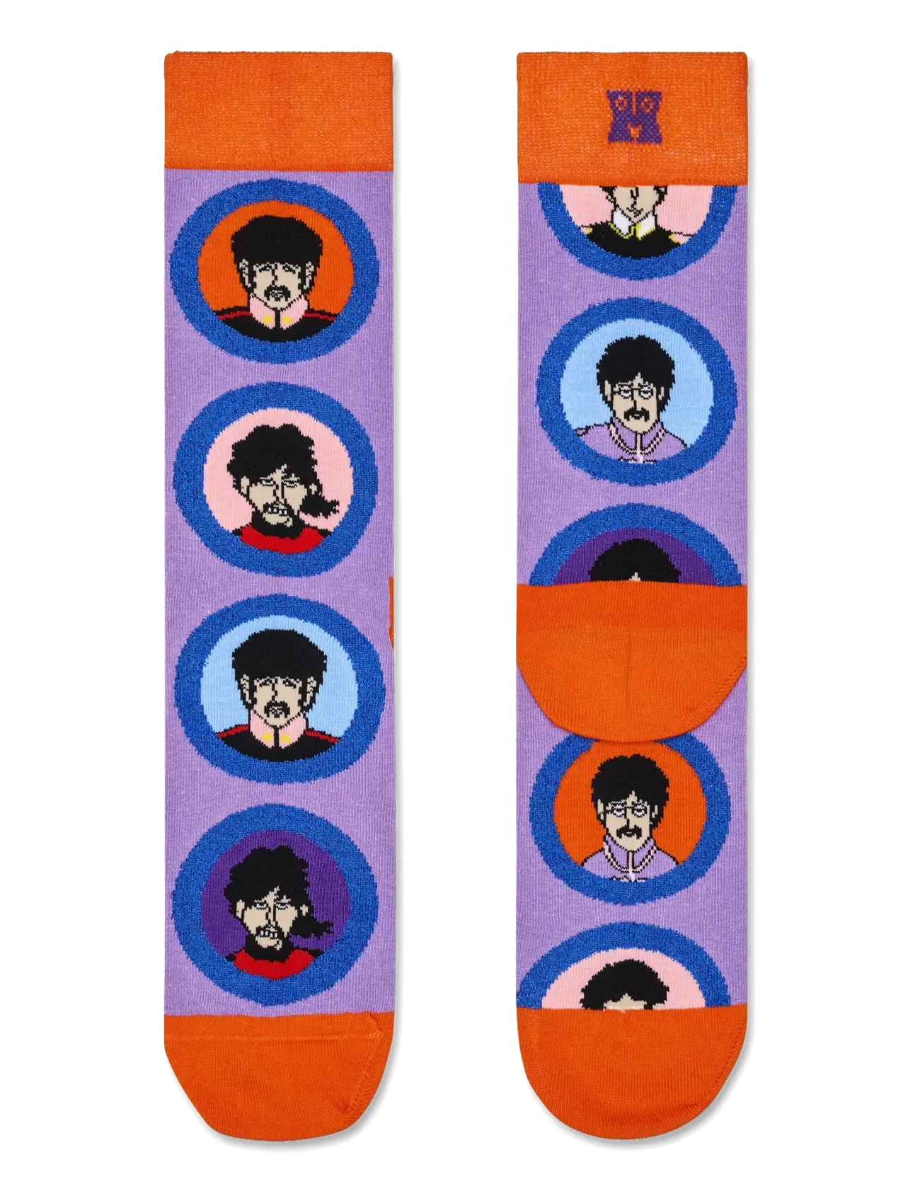 Happy Socks - The Beatles The Band Sock - crew socks - light purple - 1