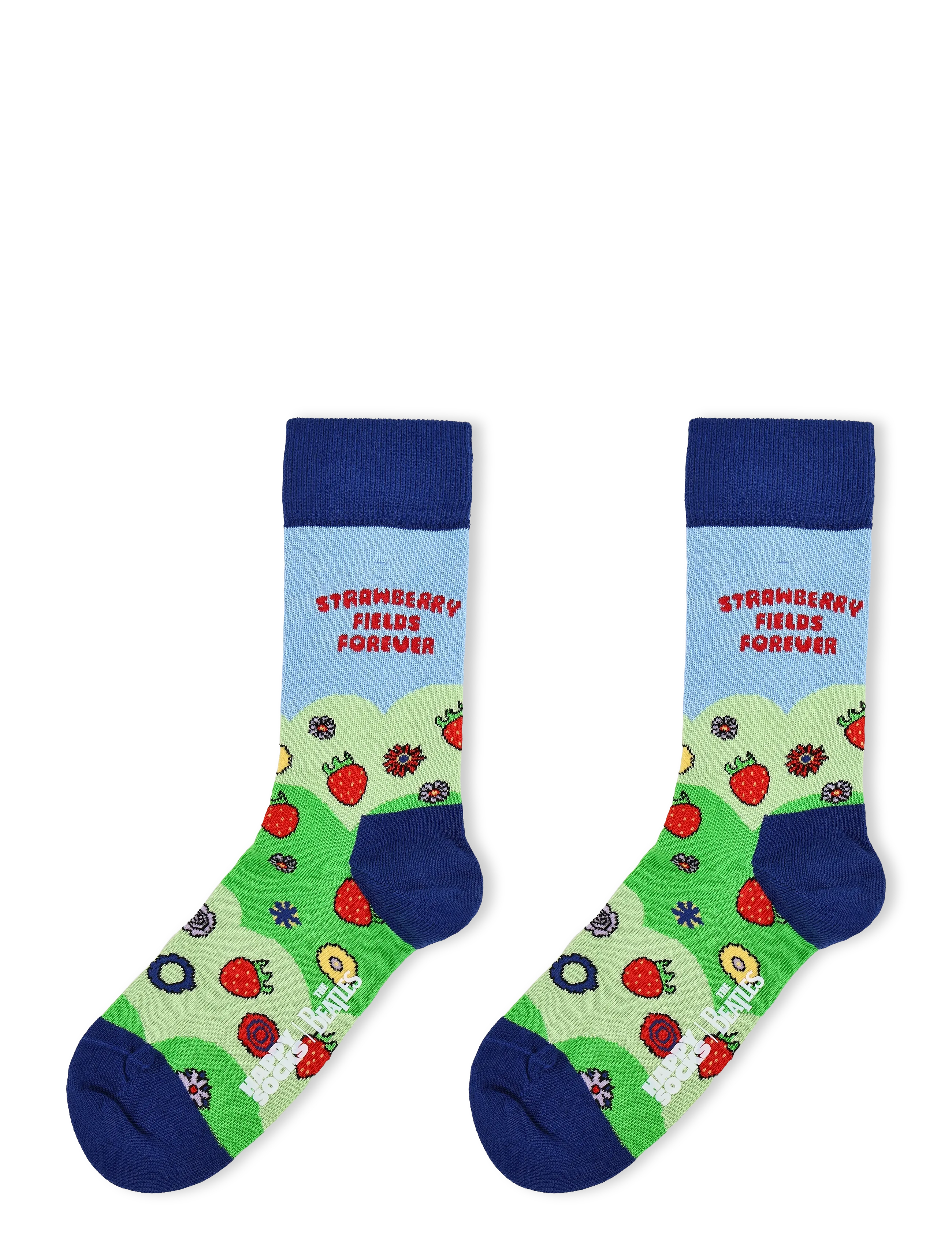 Happy Socks - The Beatles Strawberry Fields Sock - skarpety za kostkę - green - 1