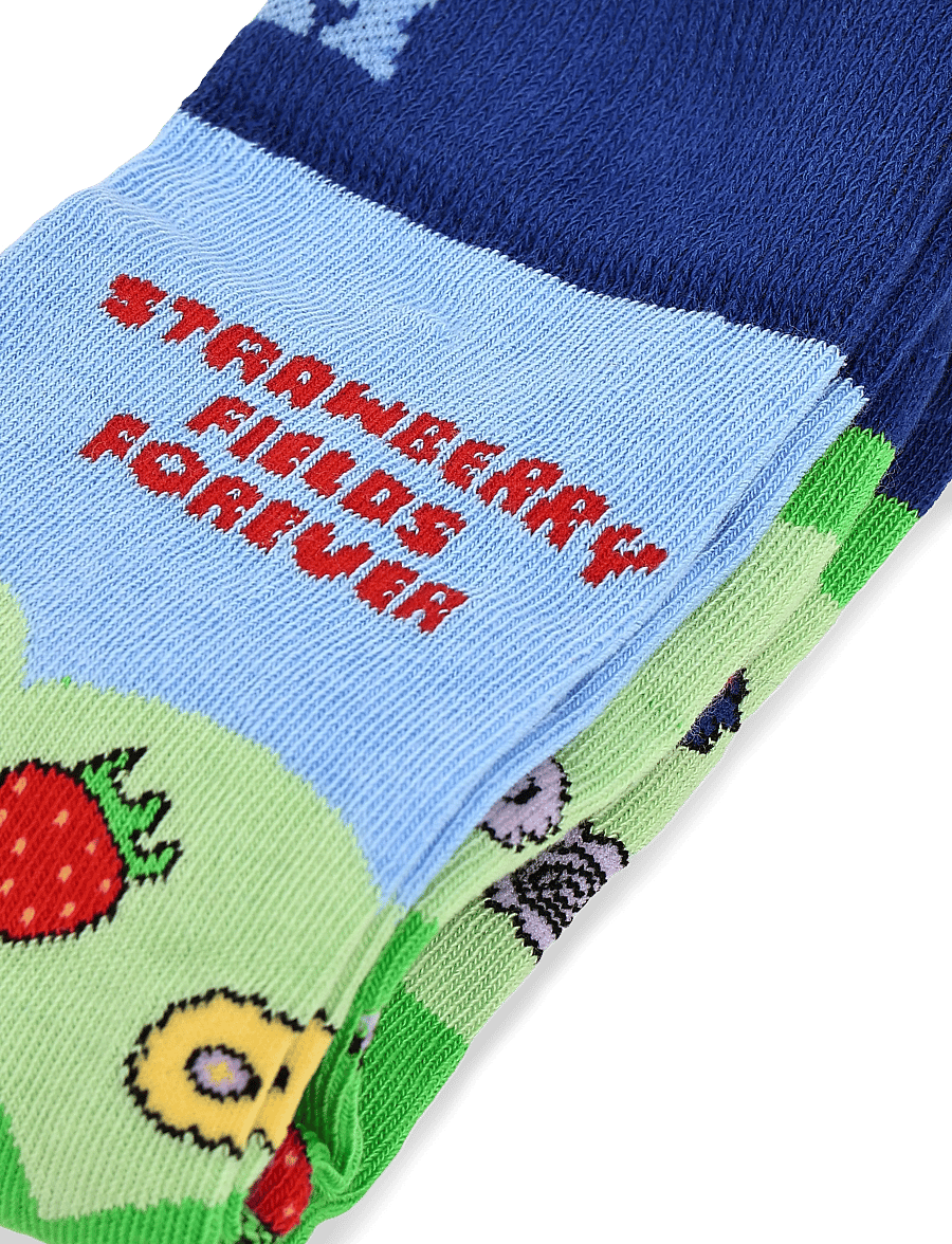 Happy Socks - The Beatles Strawberry Fields Sock - skarpety za kostkę - green - 2