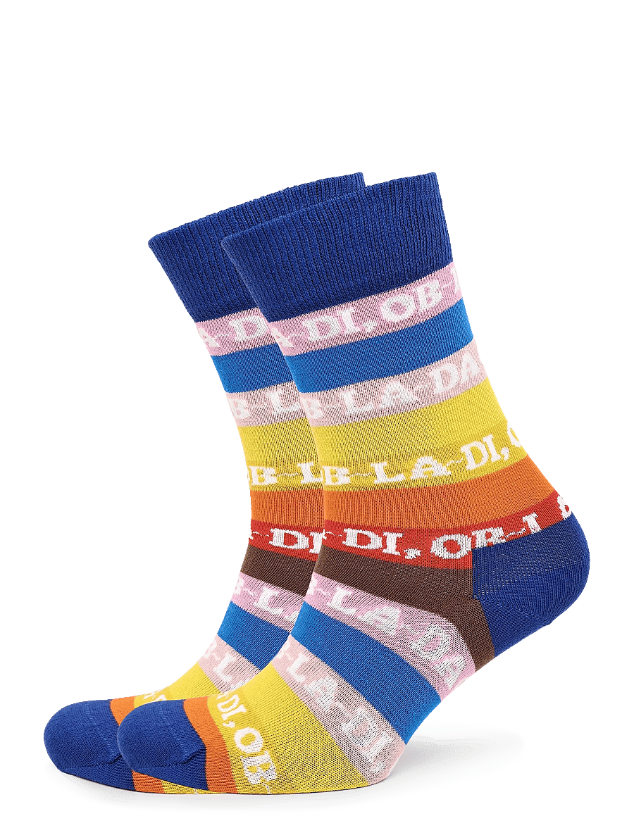 Happy Socks - The Beatles Ob-La-Stripe Sock - tennissocken - blue - 0