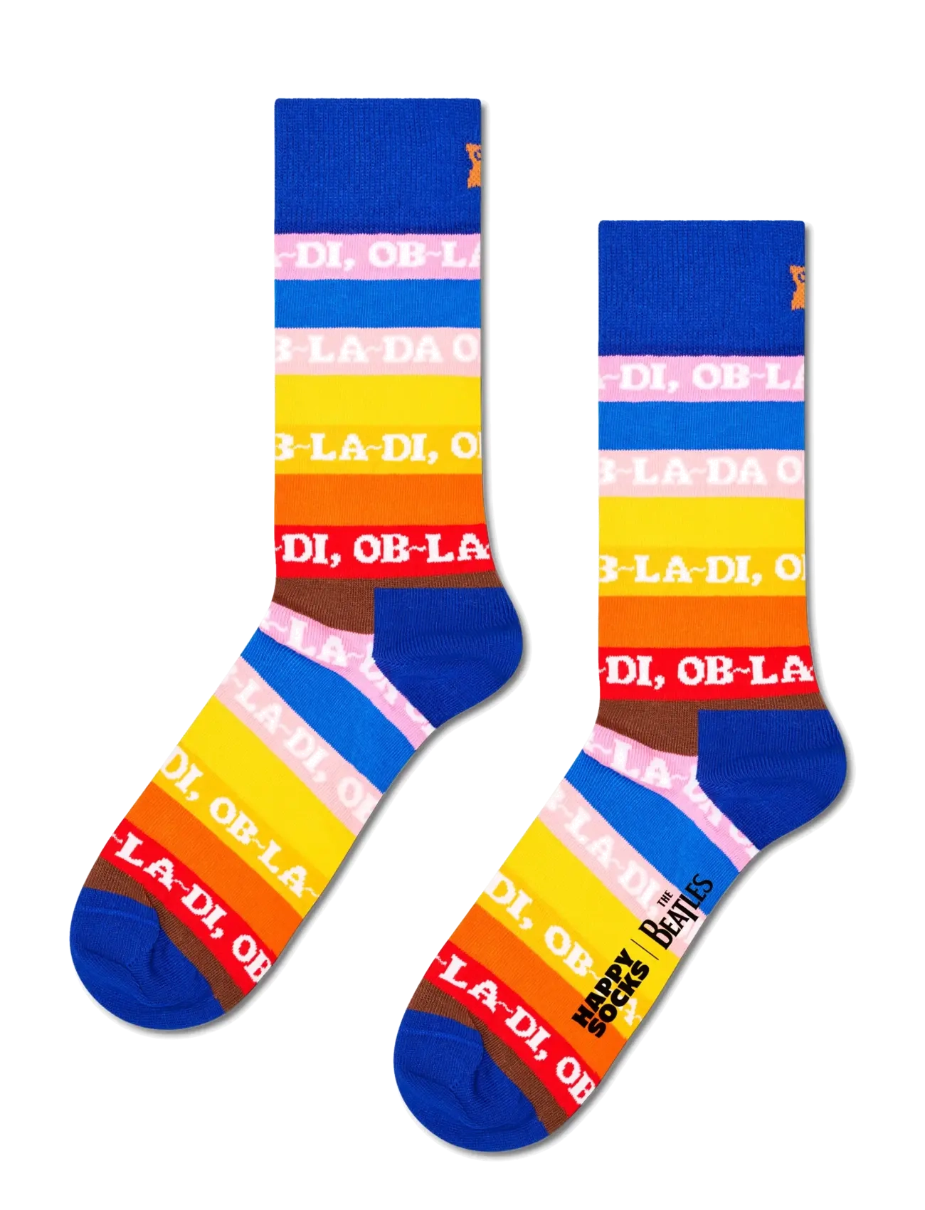 Happy Socks The Beatles Ob-La-Stripe Sock - Underwear - BLUE / blue