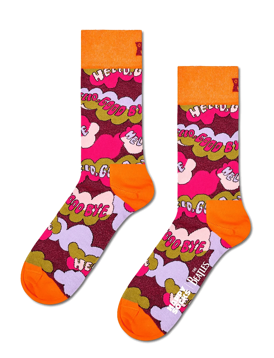 Happy Socks - The Beatles Hello Goodbye Sock - tennissocken - orange - 1