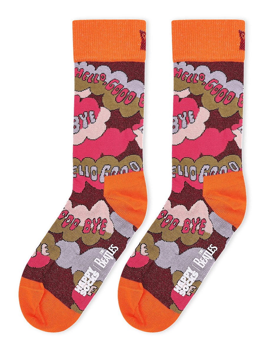 Happy Socks - The Beatles Hello Goodbye Sock - klassikalised sokid - orange - 2