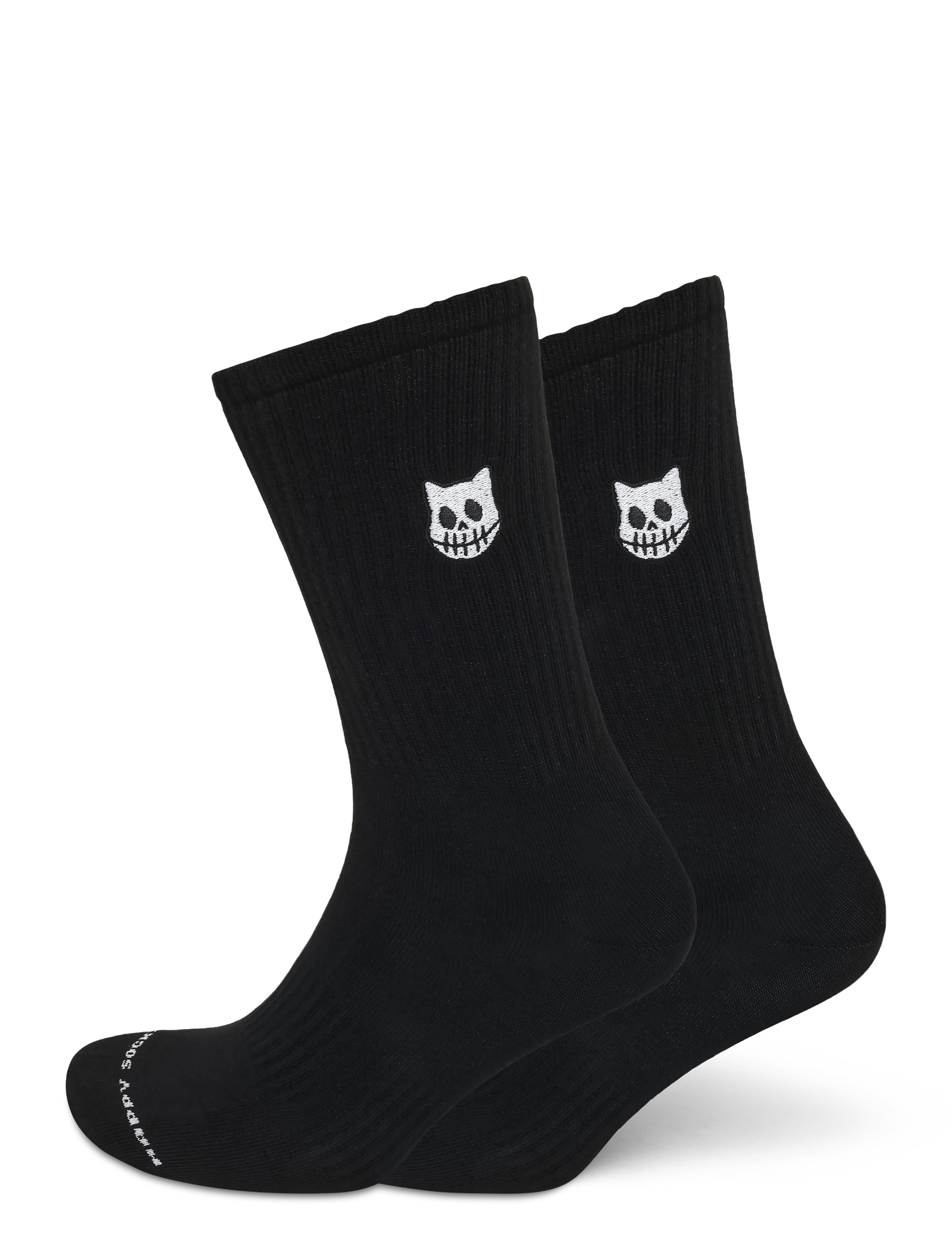 Happy Socks Cat Skull Sneaker Sock - Socken - BLACK / black