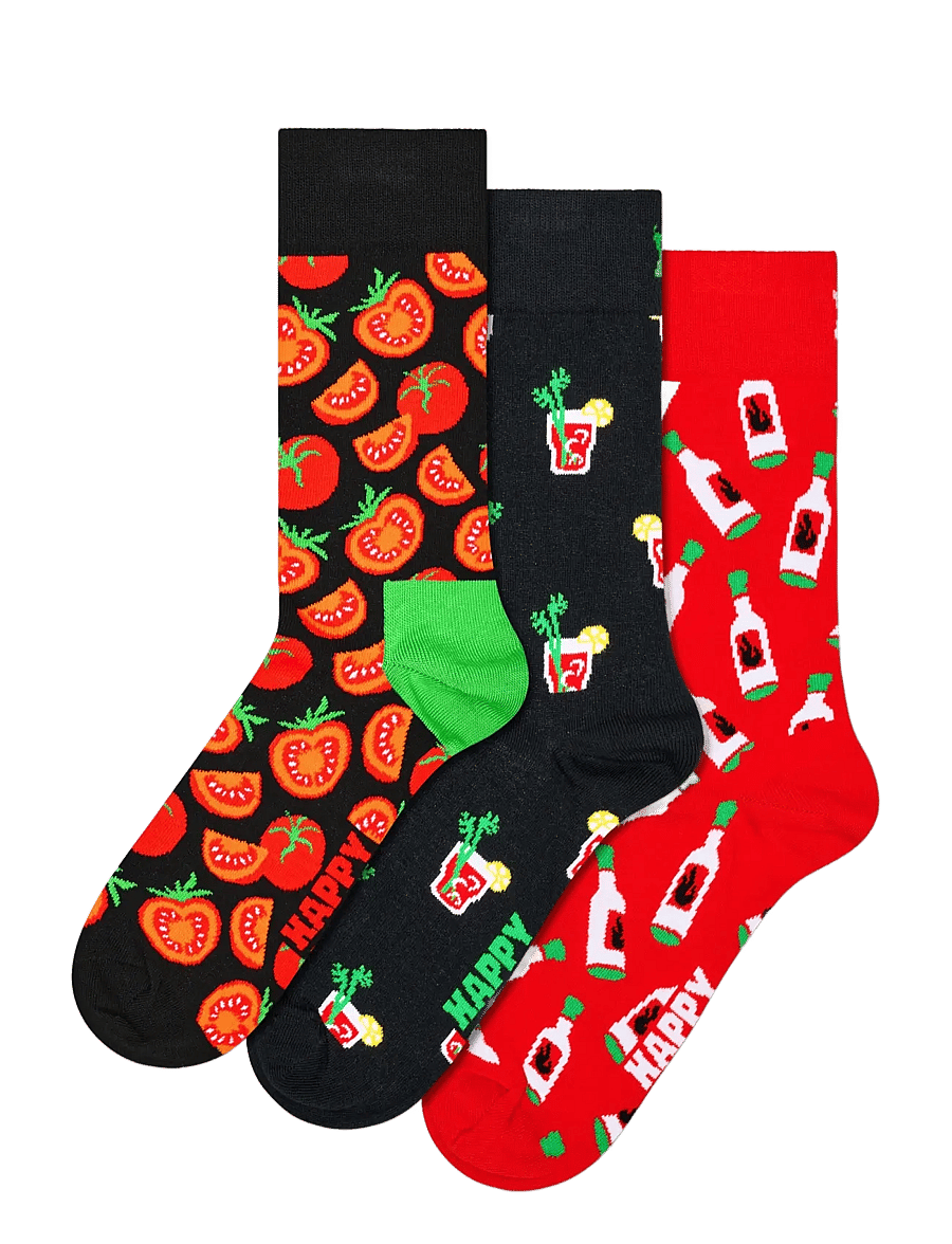 Happy Socks - 3-Pack Bloody Mary Socks Gift Set - vanliga strumpor - black - 0
