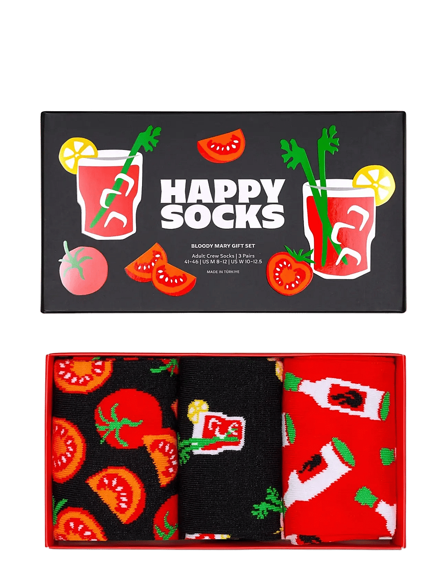 Happy Socks - 3-Pack Bloody Mary Socks Gift Set - vanliga strumpor - black - 5