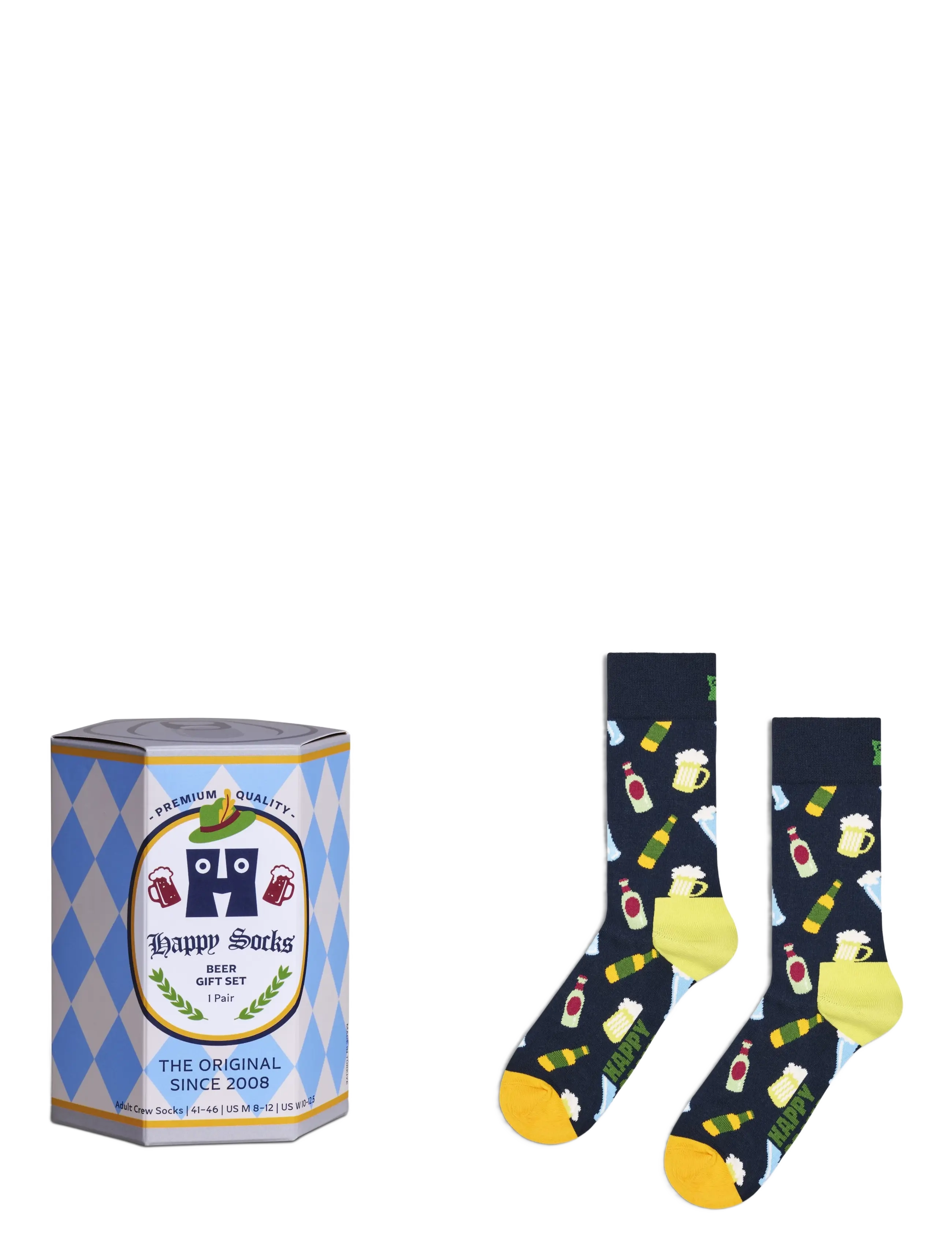 Happy Socks 1-Pack Beer Sock Gift Set - Strømper - NAVY / navy