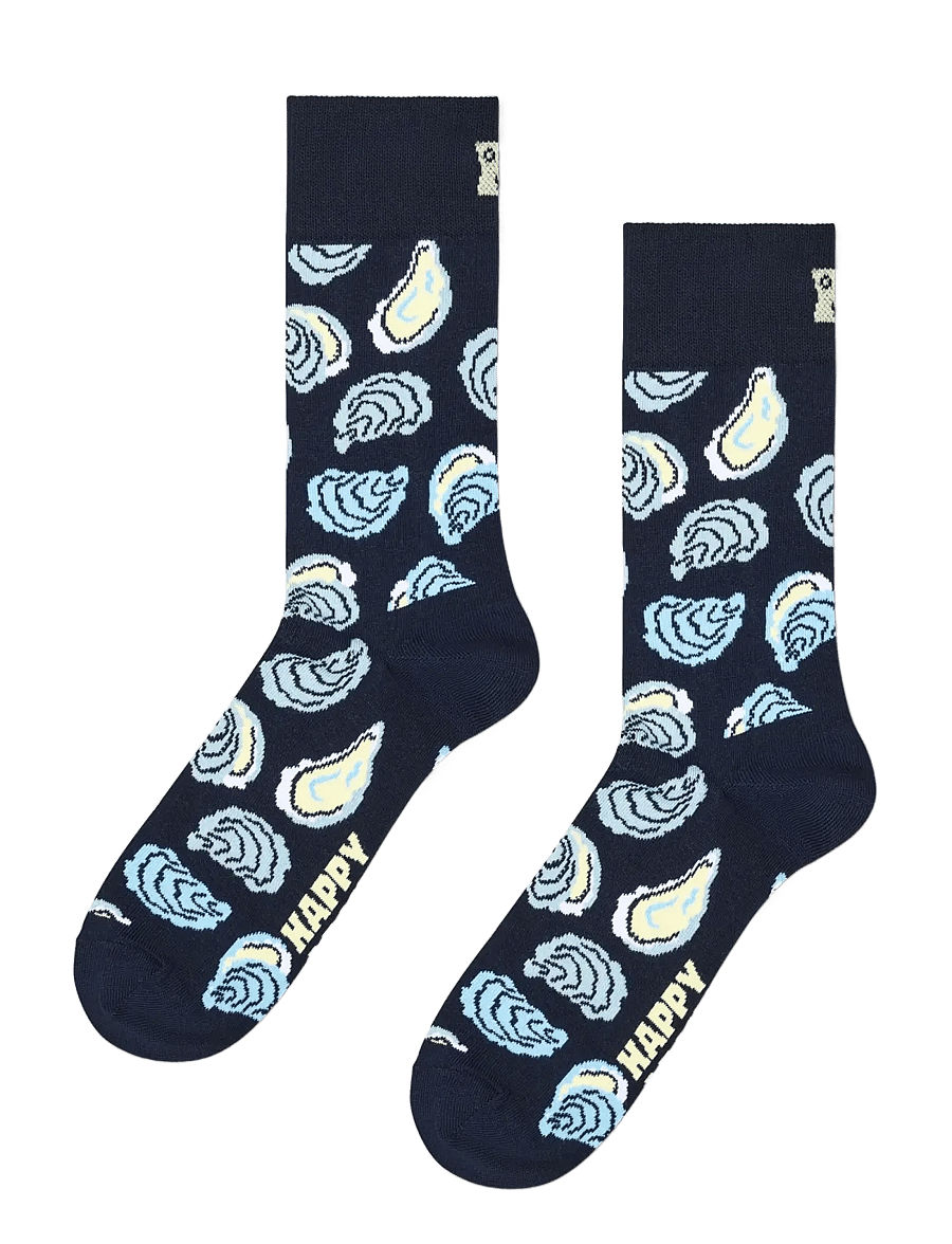 Happy Socks - 3-Pack Oyster Dinner Socks Gift Set - vanliga strumpor - navy - 3