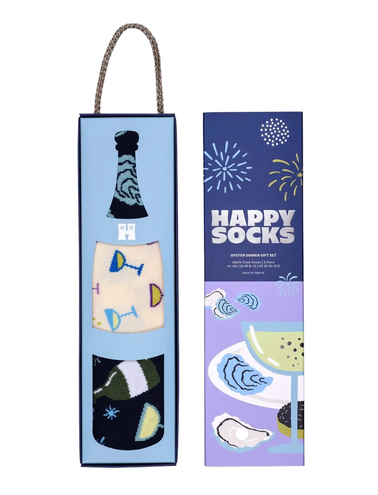 Happy Socks - 3-Pack Oyster Dinner Socks Gift Set - vanliga strumpor - navy - 5