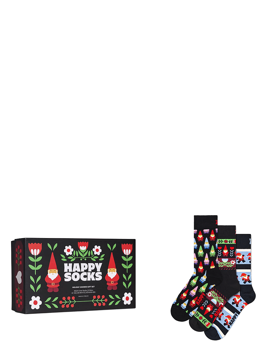 Happy Socks - 3-Pack Holiday Gnomes Socks Gift Set - tennissocken - black - 0