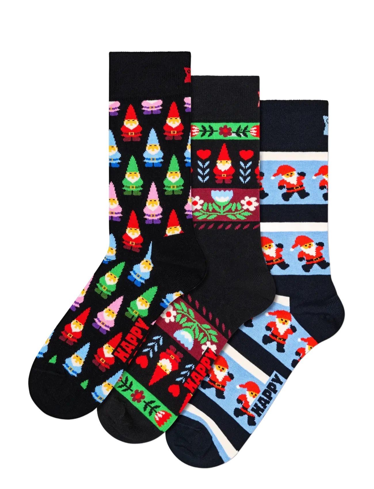 Happy Socks - 3-Pack Holiday Gnomes Socks Gift Set - tennissocken - black - 2