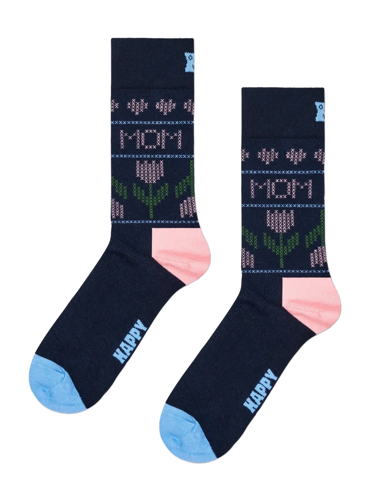 Happy Socks - 3-Pack Mother's Tulip Socks Gift Set - navy - 4