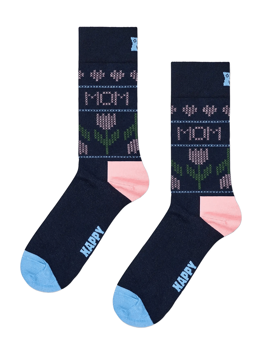 Happy Socks - 3-Pack Mother's Tulip Socks Gift Set - navy - 4