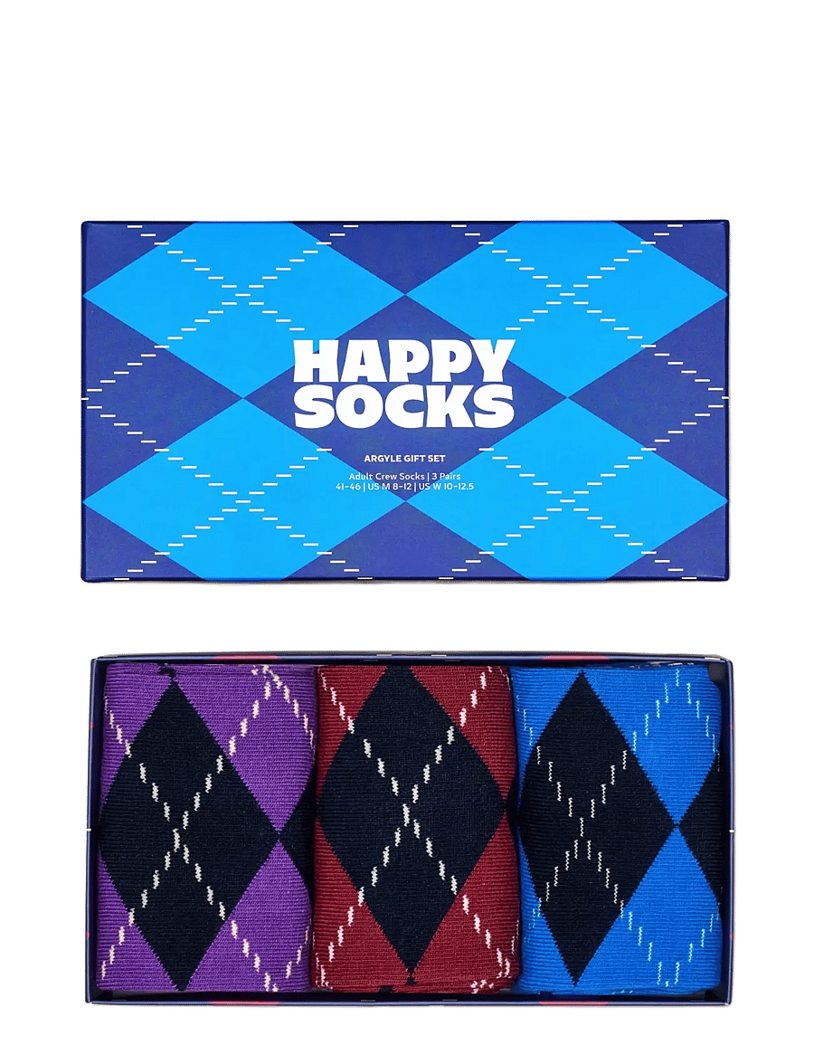Happy Socks - 3-Pack Argyle Socks Gift Set - navy - 5