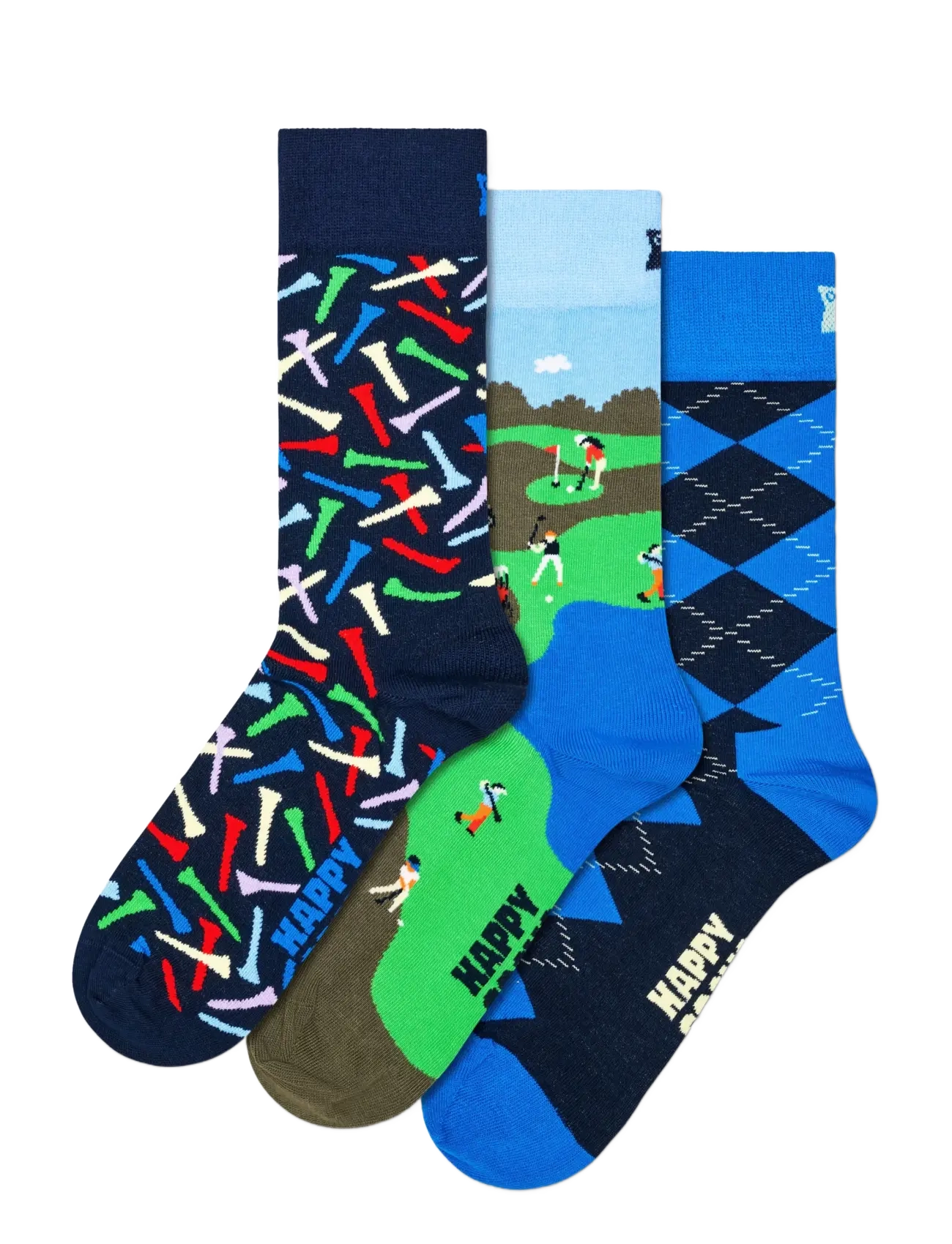 Happy Socks - 3-Pack Golf Cart Socks Gift Set - navy - 1