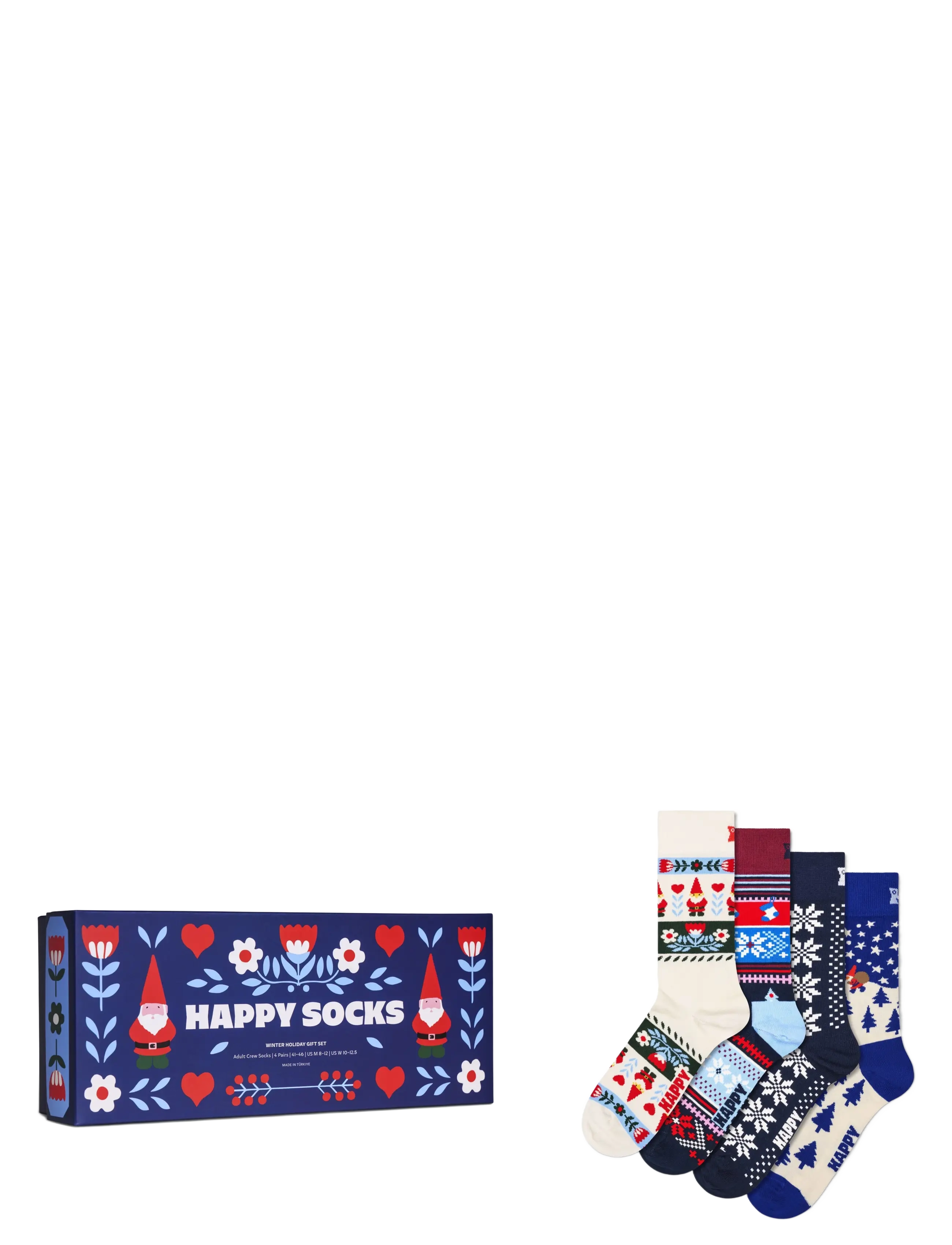Happy Socks 4-Pack Winter Holiday Socks Gift Set - Kojinės - NAVY / navy