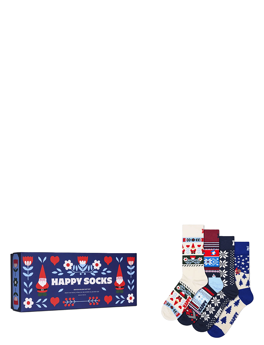 Happy Socks - 4-Pack Winter Holiday Socks Gift Set - tennissocken - navy - 0