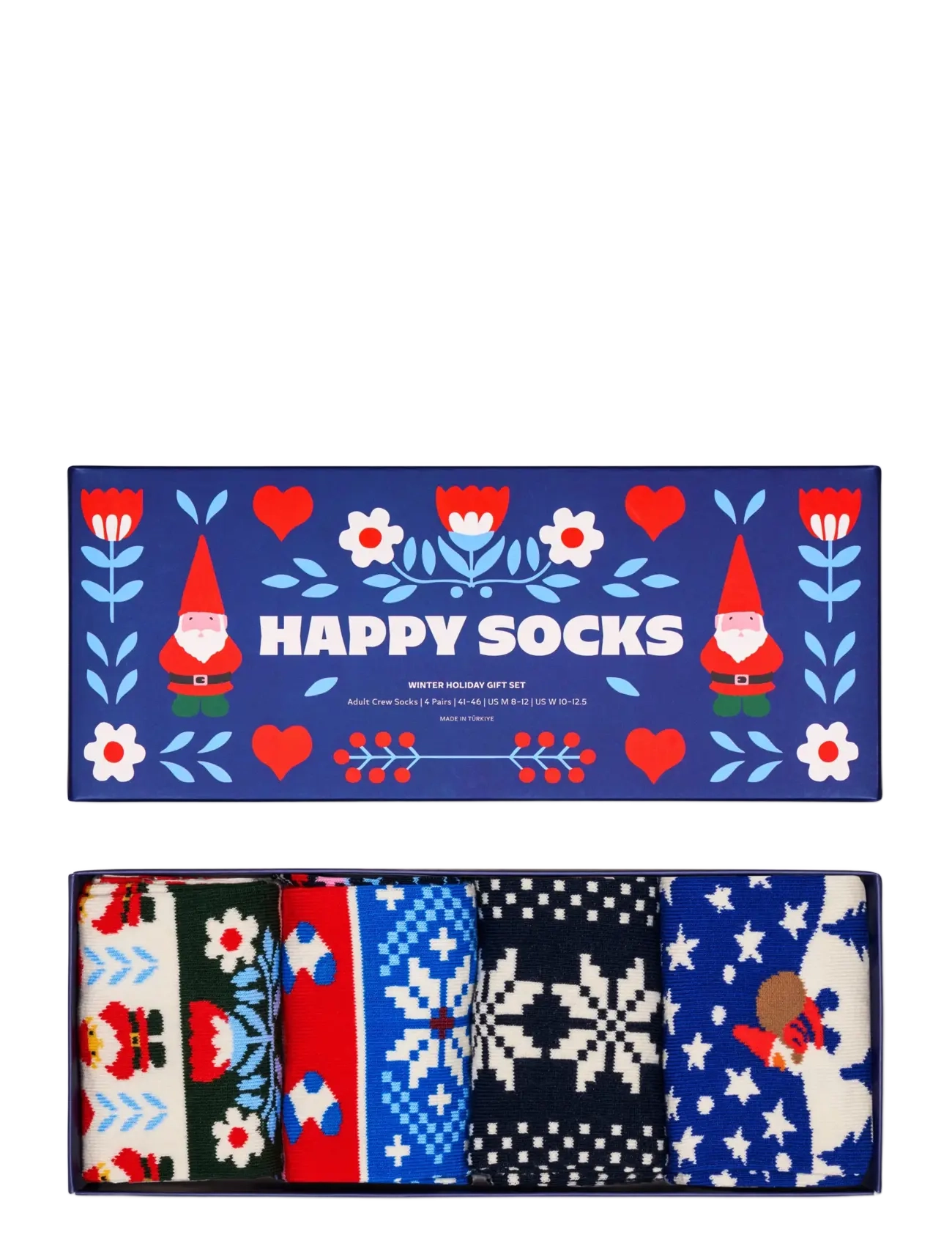 Happy Socks - 4-Pack Winter Holiday Socks Gift Set - tennissocken - navy - 1