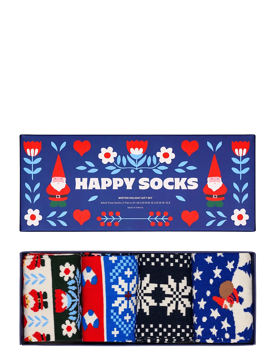 Happy Socks - 4-Pack Winter Holiday Socks Gift Set - tennissocken - navy - 1