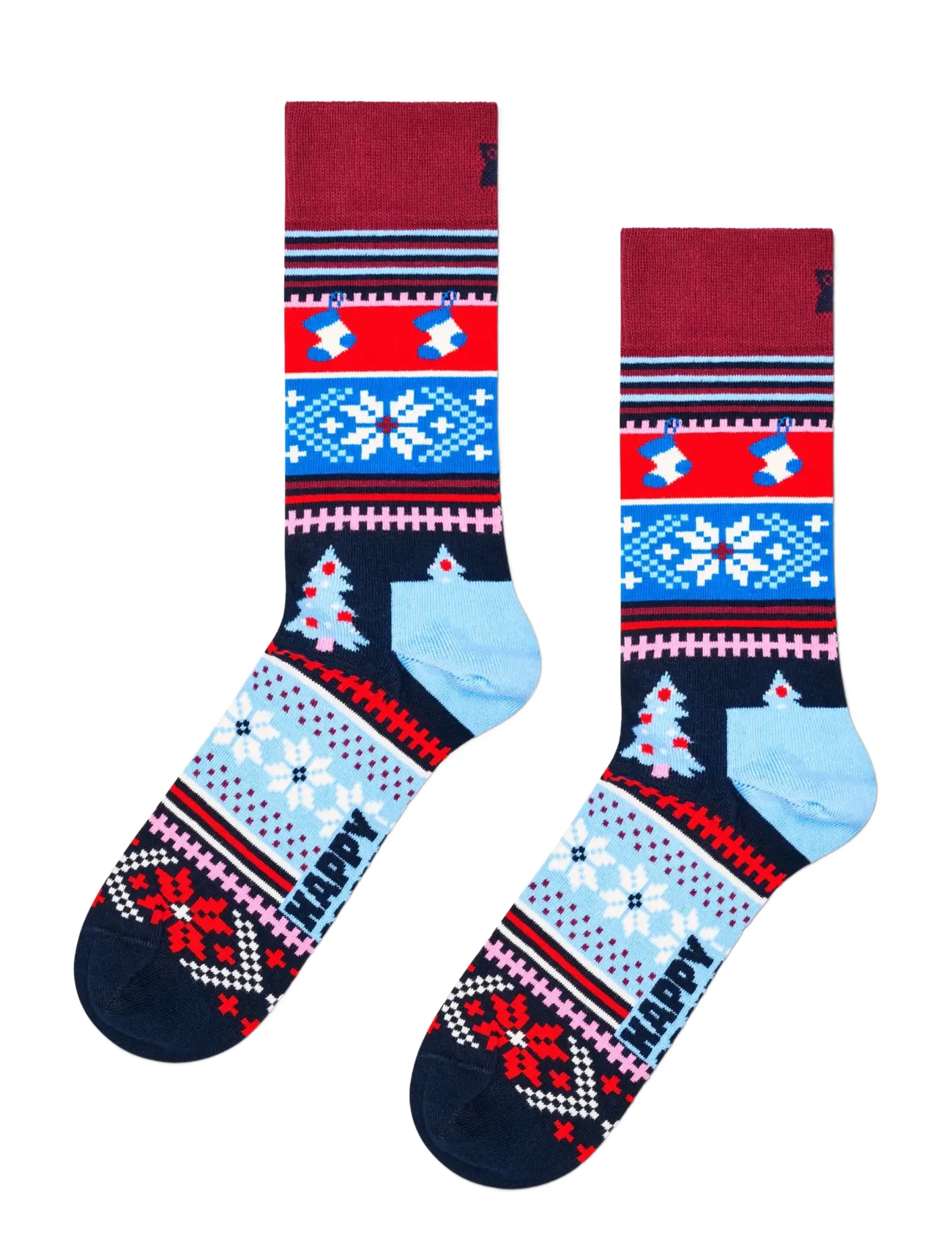 Happy Socks - 4-Pack Winter Holiday Socks Gift Set - tennissocken - navy - 4