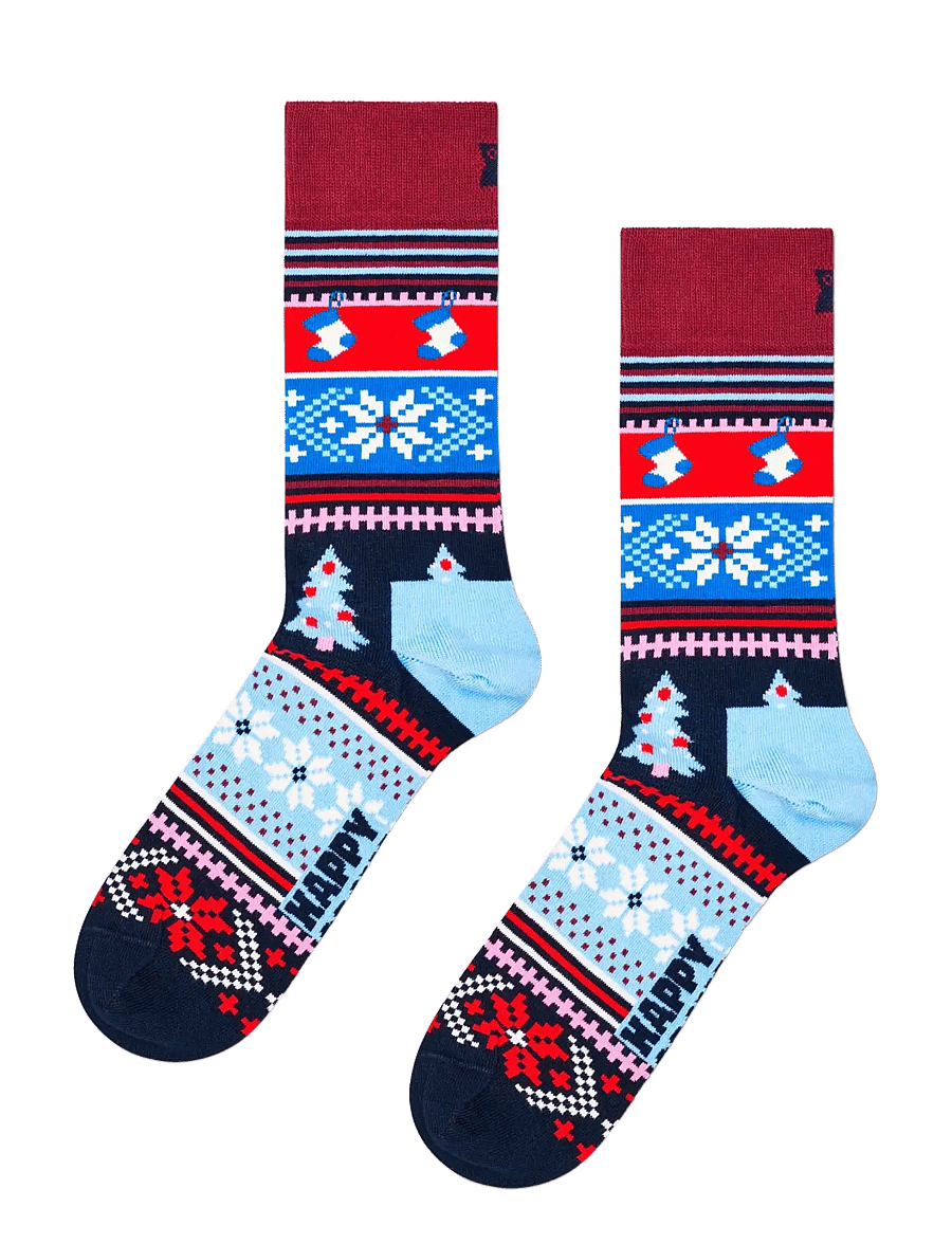 Happy Socks - 4-Pack Winter Holiday Socks Gift Set - tennissocken - navy - 4