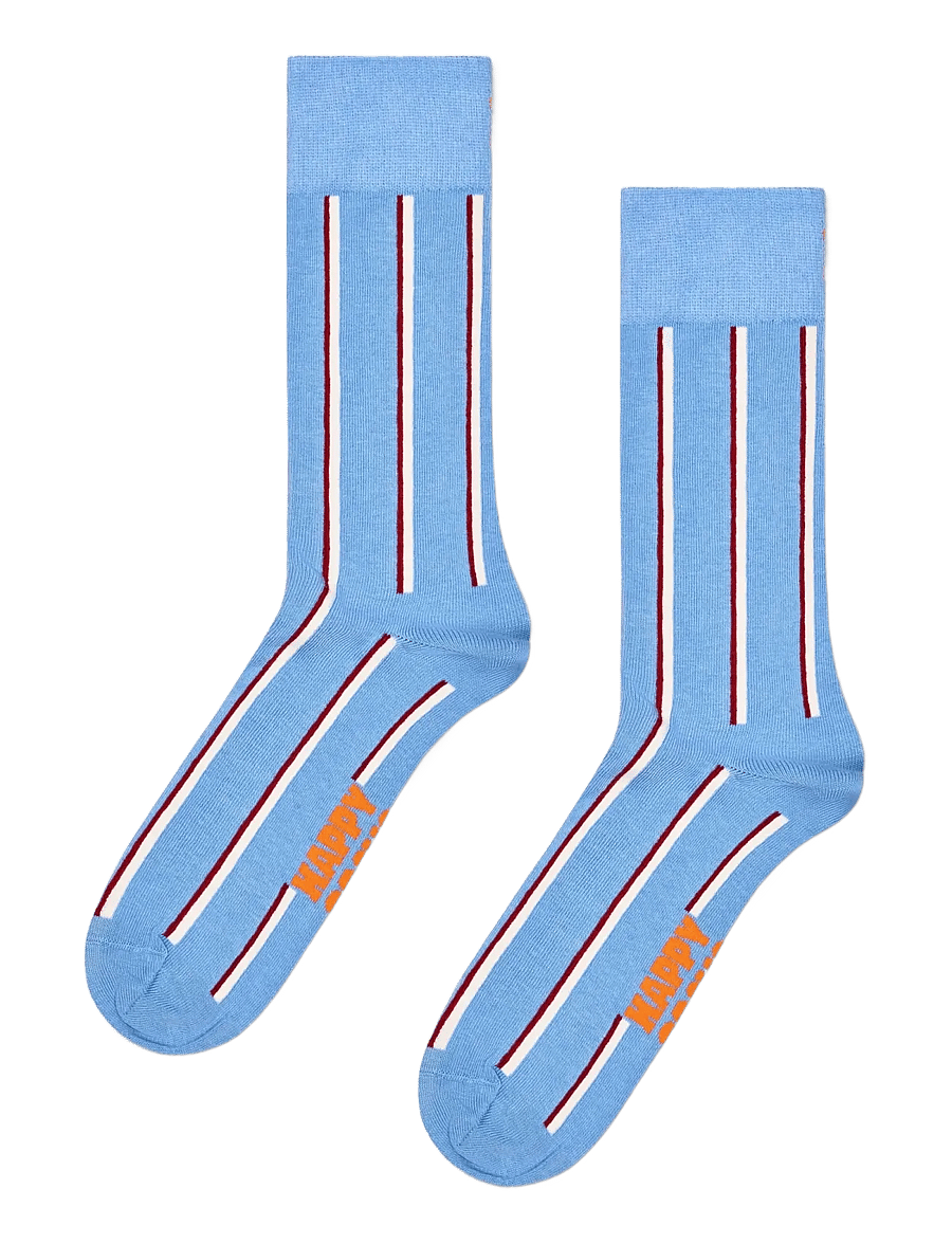Happy Socks - 3-Pack Vertical Stripe Socks - light blue - 1