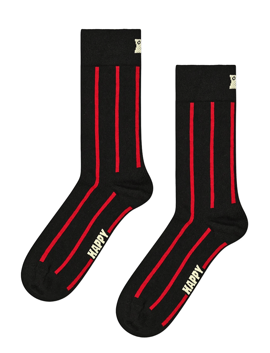 Happy Socks - 3-Pack Vertical Stripe Socks - light blue - 3