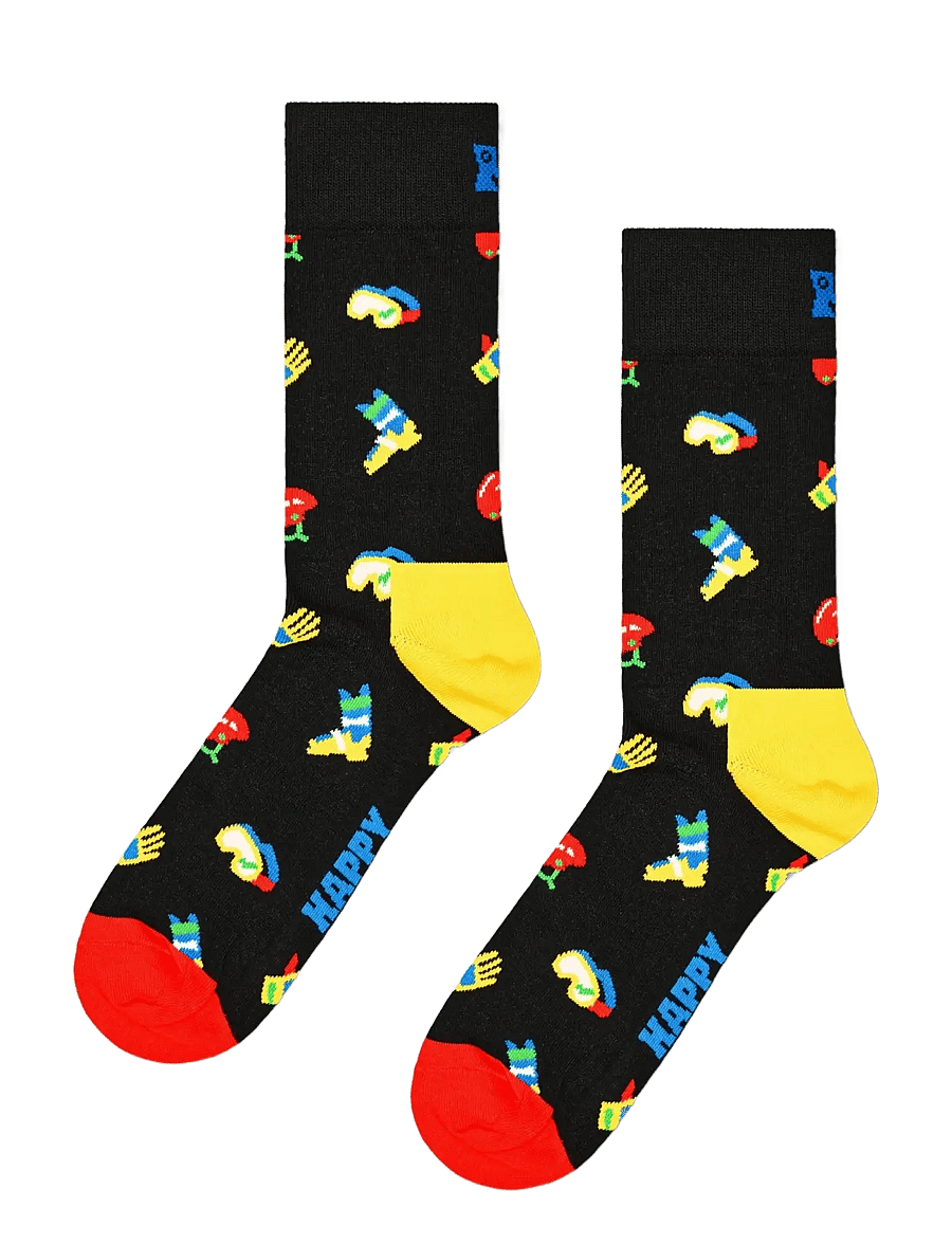 Happy Socks - 3-Pack Skiing Socks - vanliga strumpor - black - 1