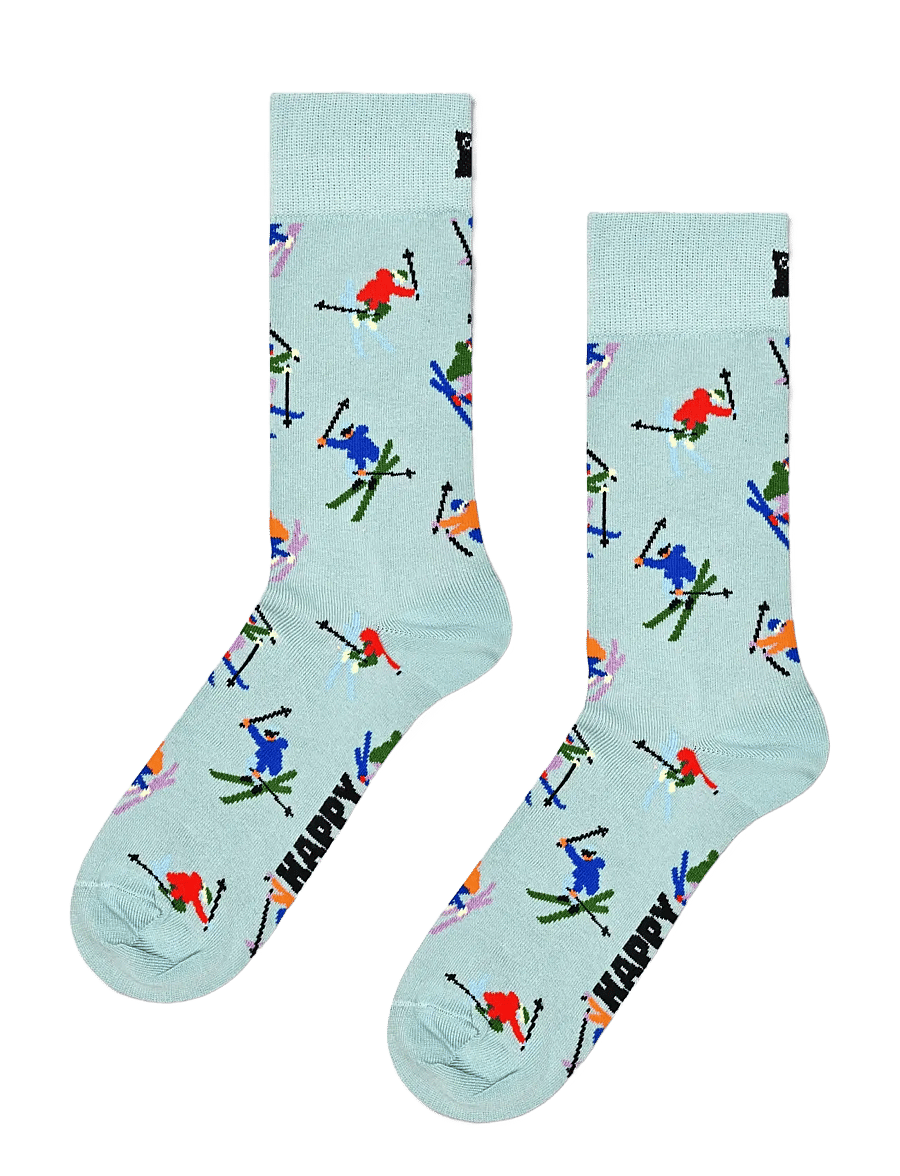 Happy Socks - 3-Pack Skiing Socks - vanliga strumpor - black - 3