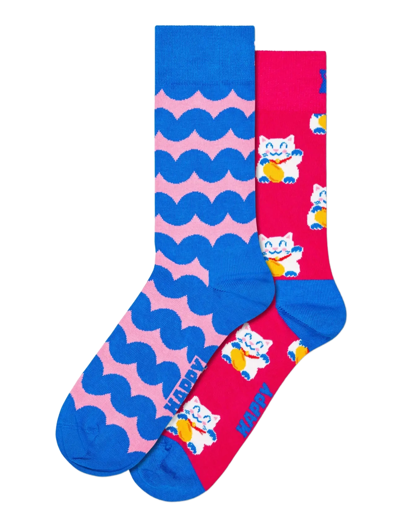 Happy Socks - 2-Pack Lucky Neko Socks Gift Set - sokker - blue - 1