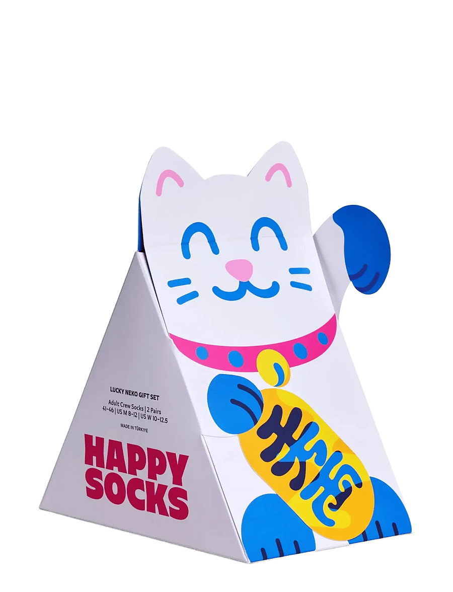 Happy Socks - 2-Pack Lucky Neko Socks Gift Set - tennissocken - blue - 5