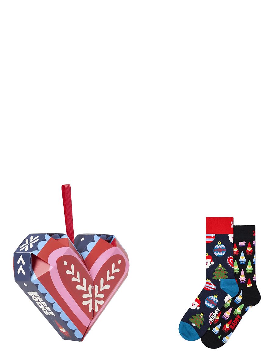 Happy Socks - 2-Pack Holiday Heart Socks Gift Set - tennissocken - navy - 0