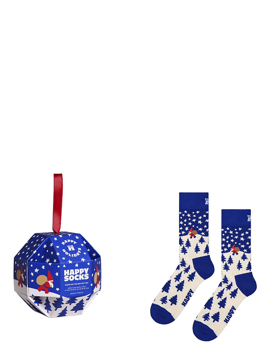 Happy Socks - 1-Pack Santa On The Way Sock Gift Set - tennissocken - blue - 0