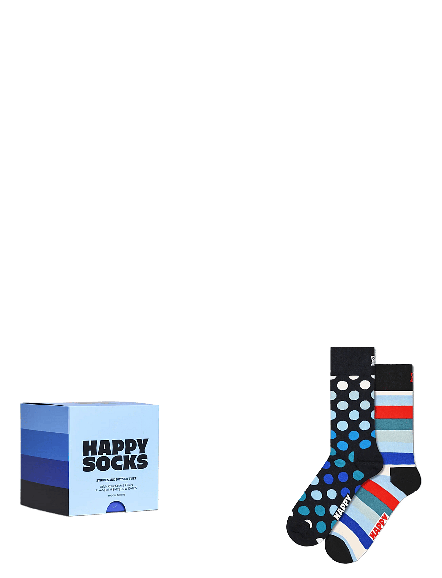 Happy Socks - 2-Pack Graphic Socks Gift Set - vanliga strumpor - navy - 0