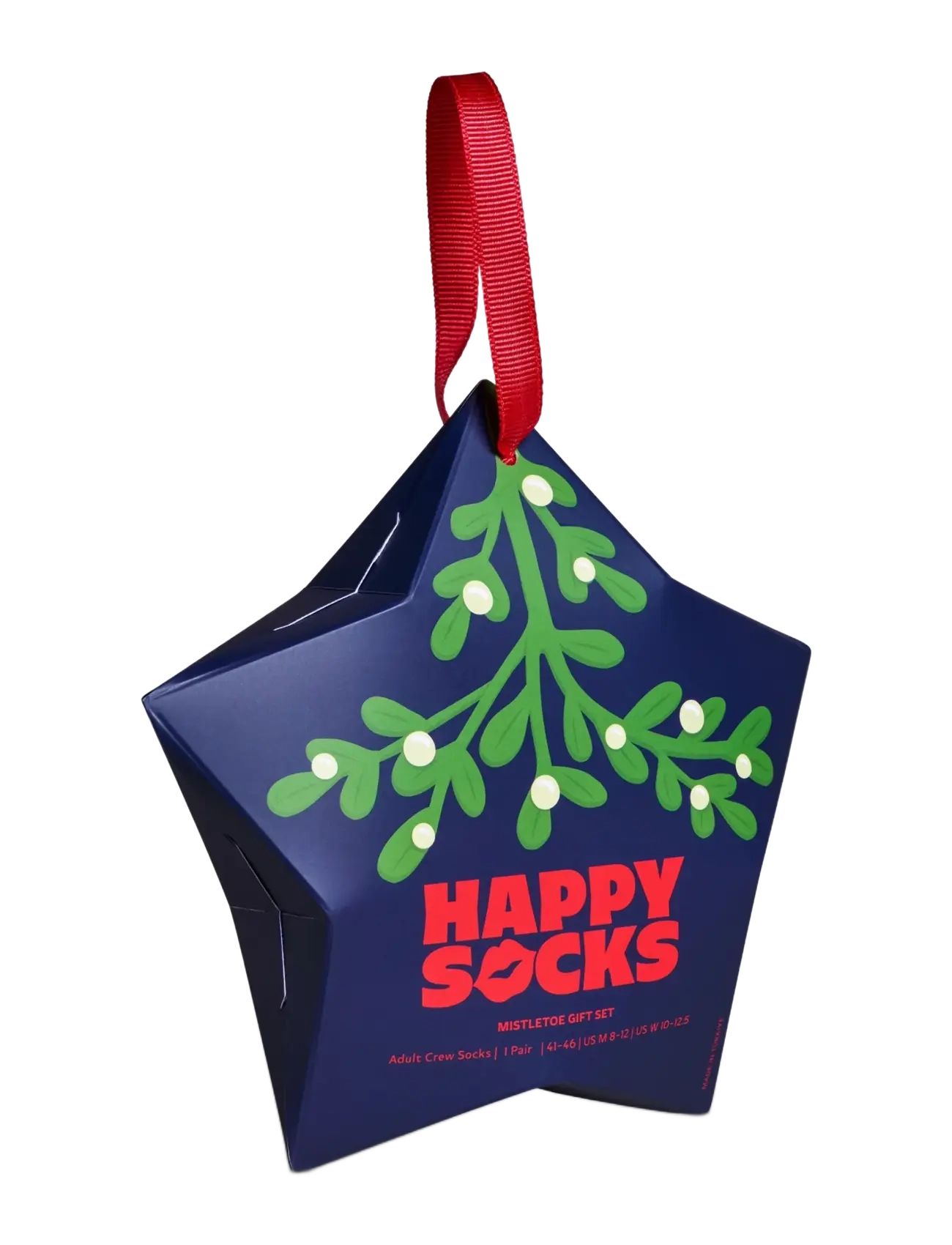 Happy Socks - 1-Pack Mistletoe Sock Gift Set - klassikalised sokid - navy - 1