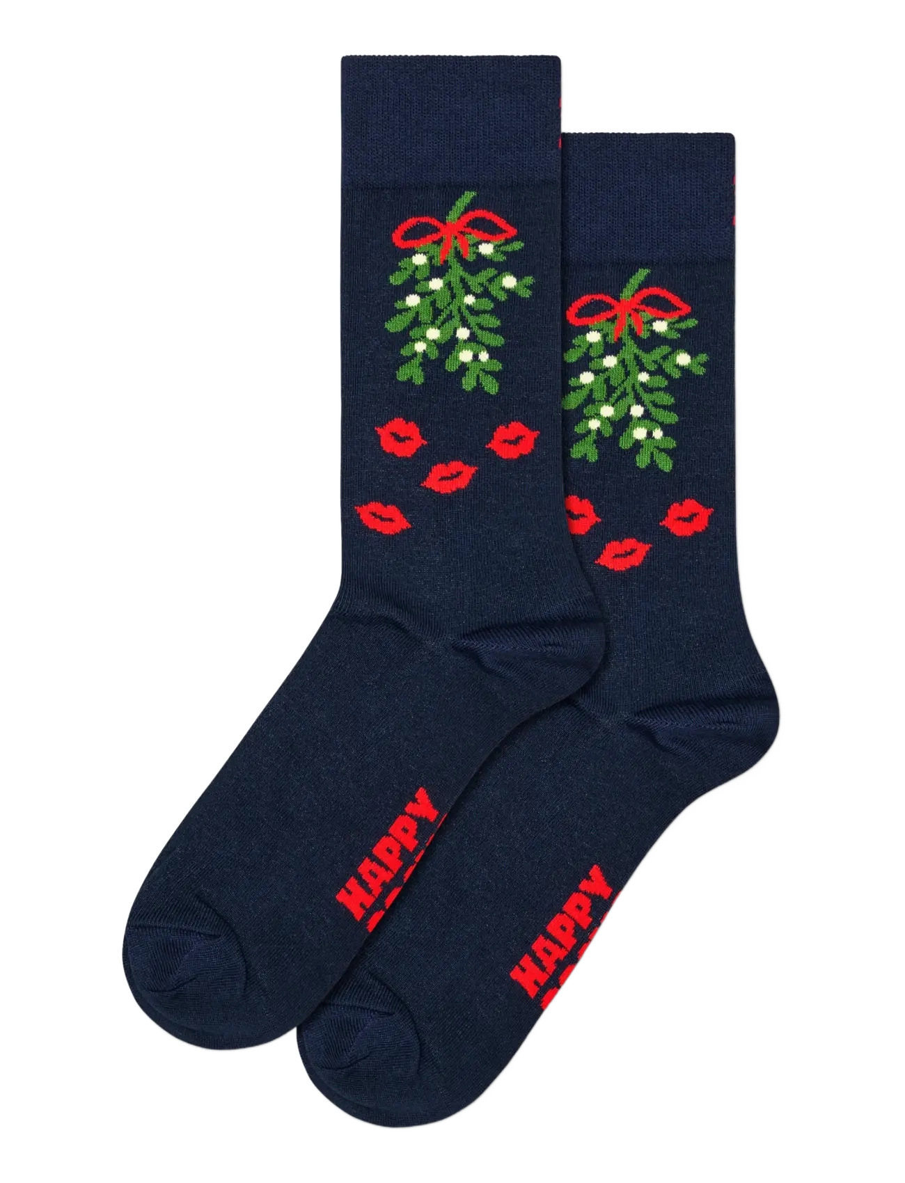 Happy Socks - 1-Pack Mistletoe Sock Gift Set - klassikalised sokid - navy - 2
